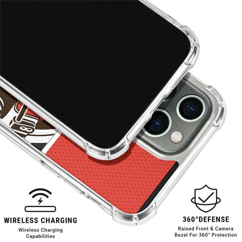 NFL Cleveland Browns Zone Block iPhone 16 Pro Clear Case